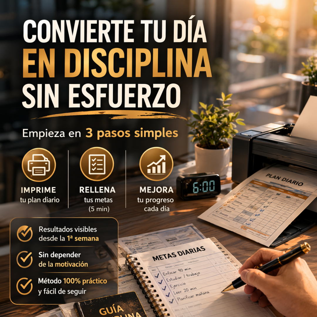 Sistema de Hábitos y Disciplina en 30 Días + 2 PDFs Gratis (Descarga Instantánea)